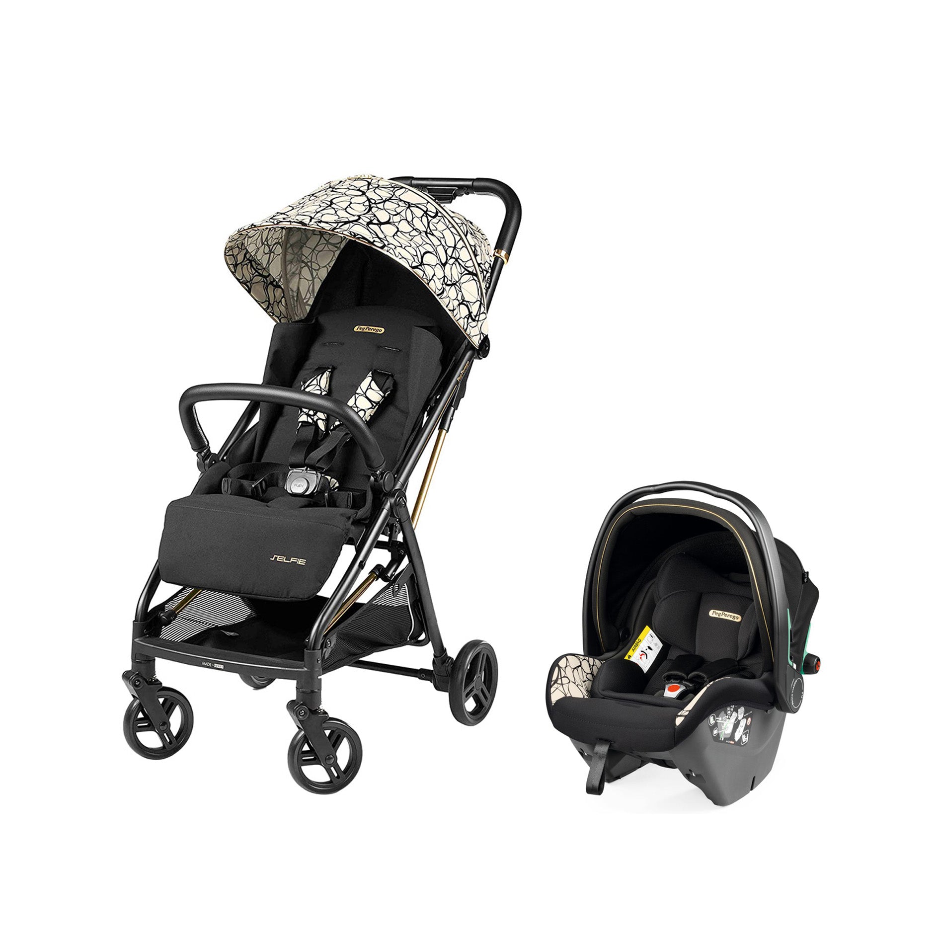 peg perego selfie review Peg Perego Selfie SL Travel System in Graphic Gold
