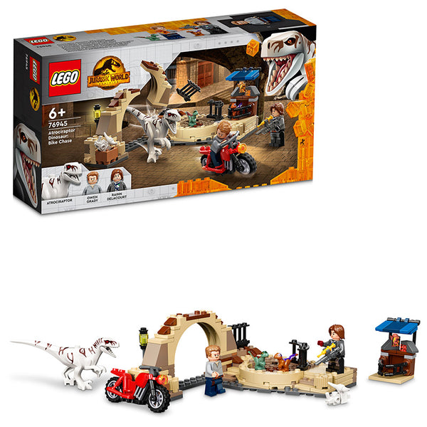 LEGO® Jurassic World Atrociraptor Dinosaur: Bike Chase Building Kit 76945