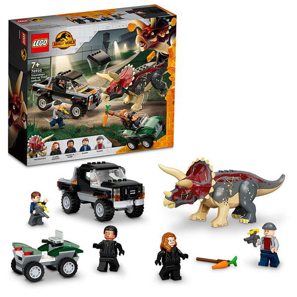 LEGO® Jurassic World Triceratops Dinosaur Pickup Truck Ambush 76950