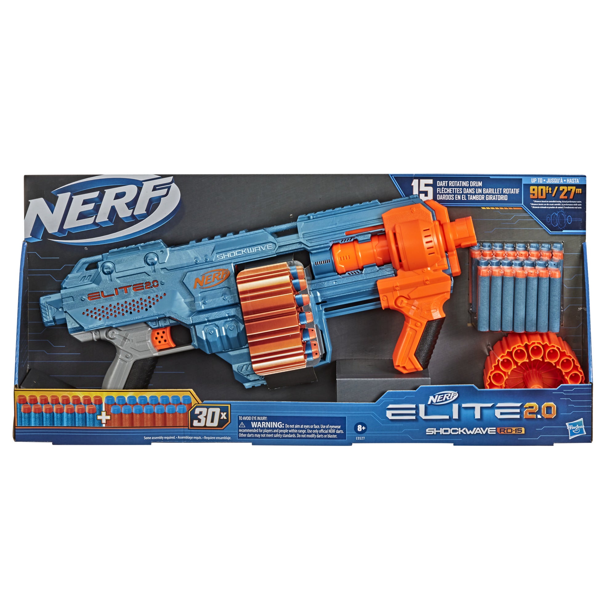 Nerf Elite Shockwave RD-15 Blaster with Rotating Drum (with 24