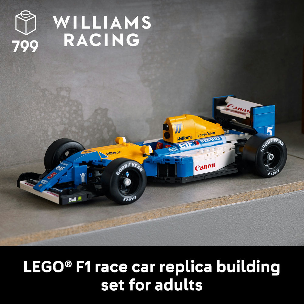 LEGO® ICONS Williams Racing FW14B & Nigel Mansell Home Office Desk