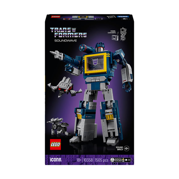 LEGO® Icons Transformers: Soundwave Model Kit Building Set for Adults 10358