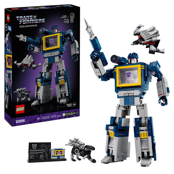 LEGO® Icons Transformers: Soundwave Model Kit Building Set for Adults 10358