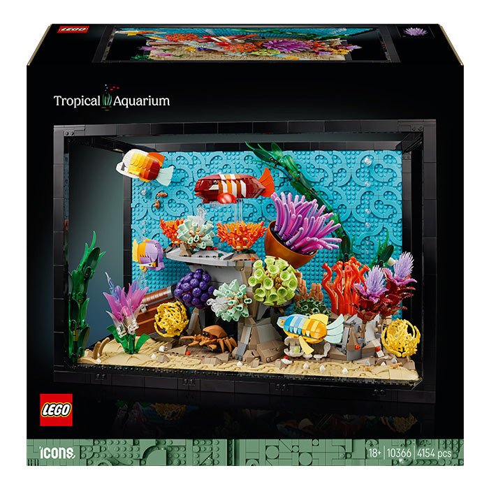 L'Appartement ベアテレコTANK LEGO® ICONS Tropical Aquarium, Fish Tank Decor Building Kit for