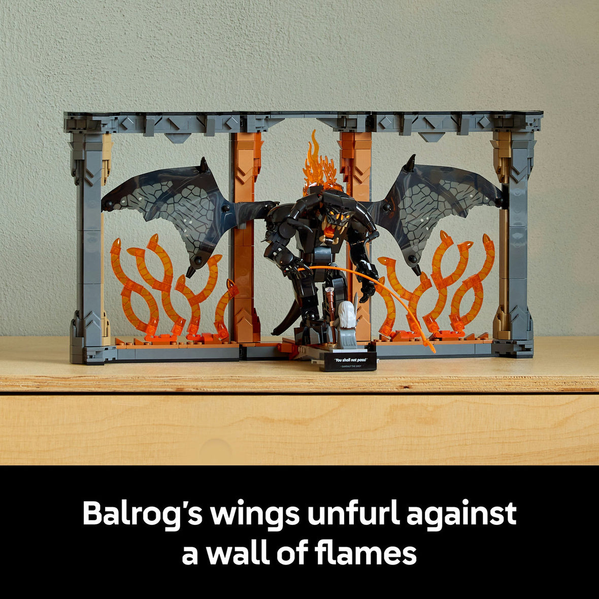 LEGO® Icons The Lord of the Rings: Balrog™ Book Nook Bookshelf Decor Kit 10367