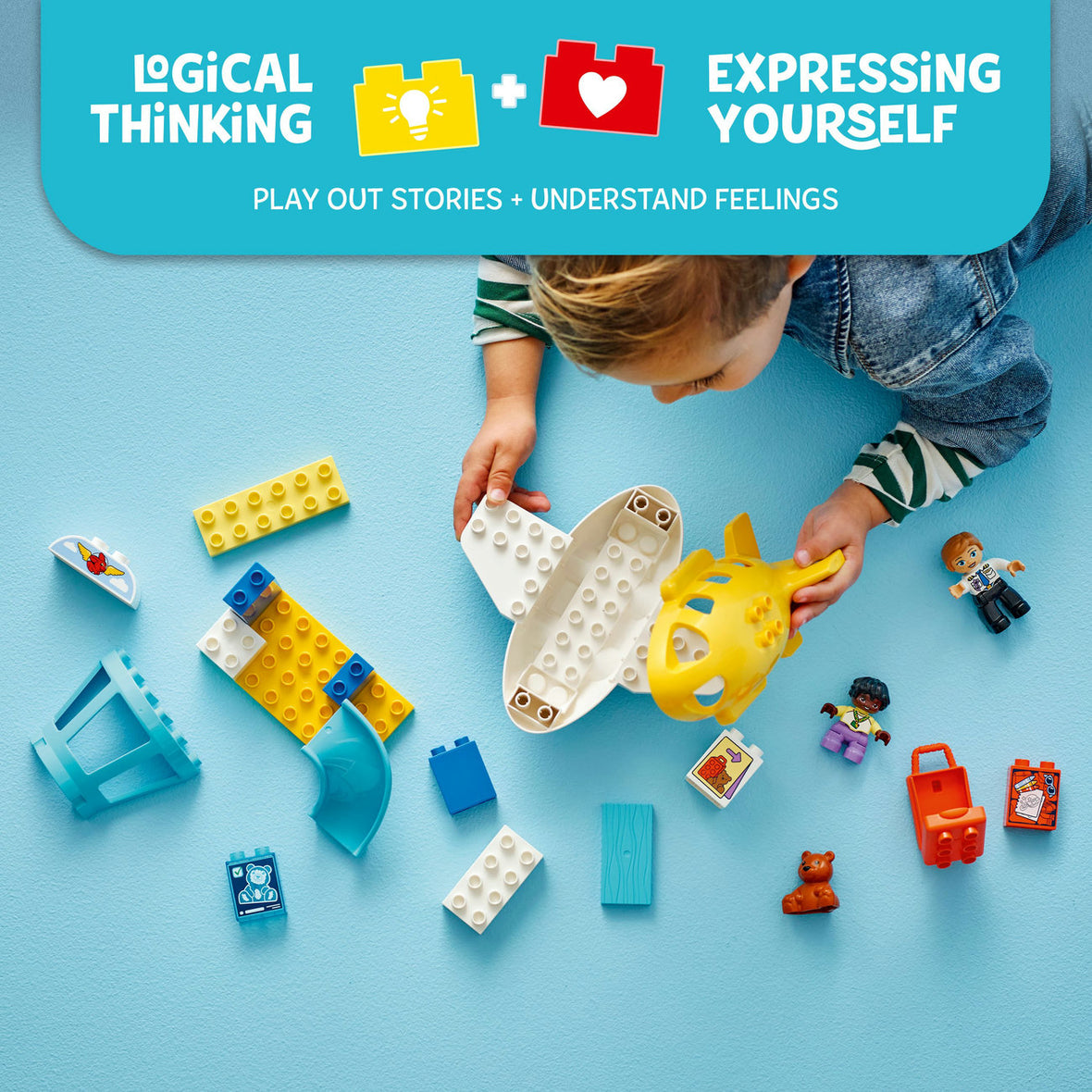 LEGO® DUPLO® Town First Time at the Airport Building Toy for Pretend Play 10443