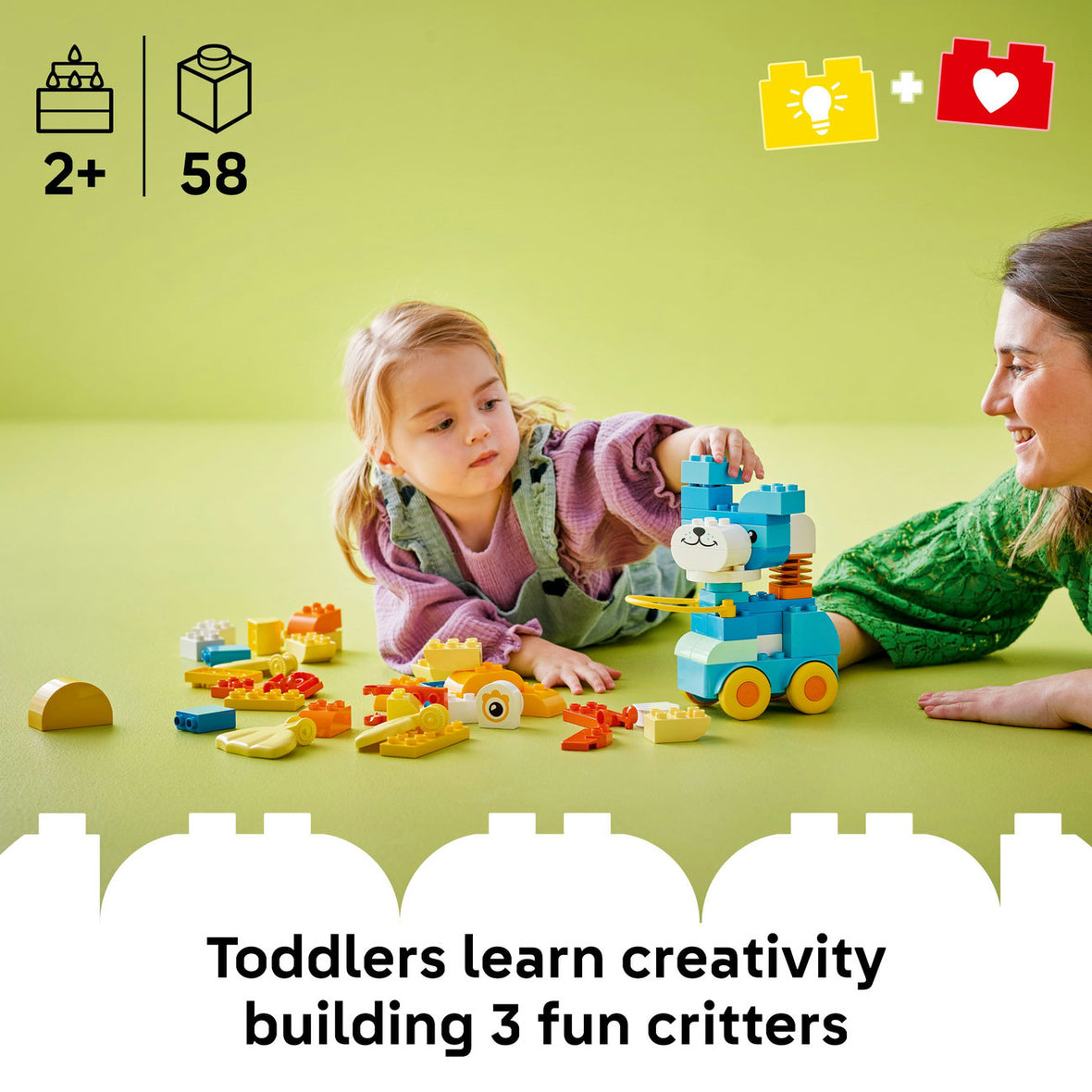 LEGO® DUPLO® Town 3in1 Animals on Wheels Building Toy for Imaginative Play 10448