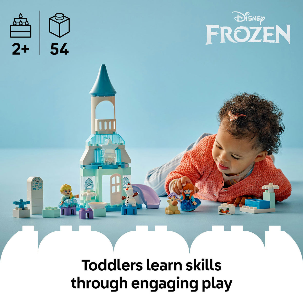 LEGO® DUPLO® │ Disney™ Anna and Elsa’s Frozen Castle Party Buildable Toddler Toy 10455