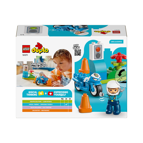 LEGO® DUPLO® Town Blue Police Motorcycle Playset 10471