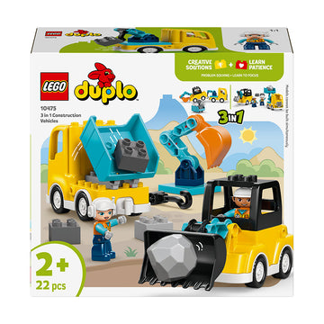 LEGO® DUPLO® Town 3 in 1 Construction Vehicles Toys 10475
