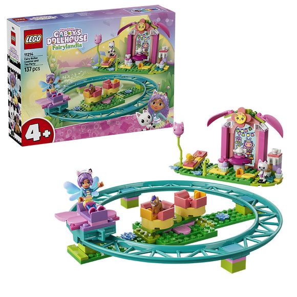 LEGO® Gabby’s Dollhouse Fairy Roller Coaster and Tea Party 11214