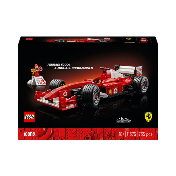 LEGO® Icons Ferrari F2004 & Michael Schumacher Model Car 11375