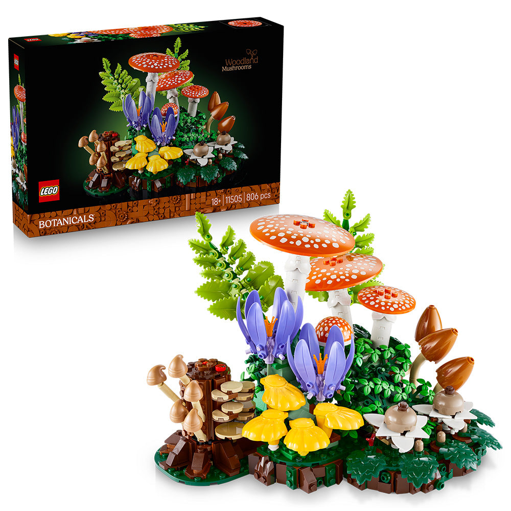 LEGO® Botanicals Woodland Mushrooms Building Set 11505 | Import A Toy