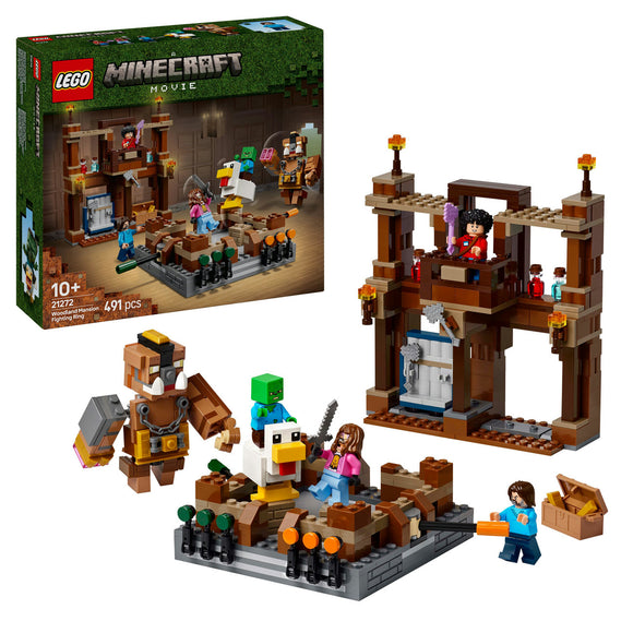 LEGO® Minecraft® Woodland Mansion Fighting Ring Gamer Toy with Mob Figures 21272