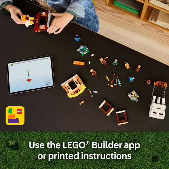 LEGO® Minecraft® The Ghast Balloon Village Attack, Gamer Gift Toy for Kids 21273 - SLIGHTLY DAMAGED BOX