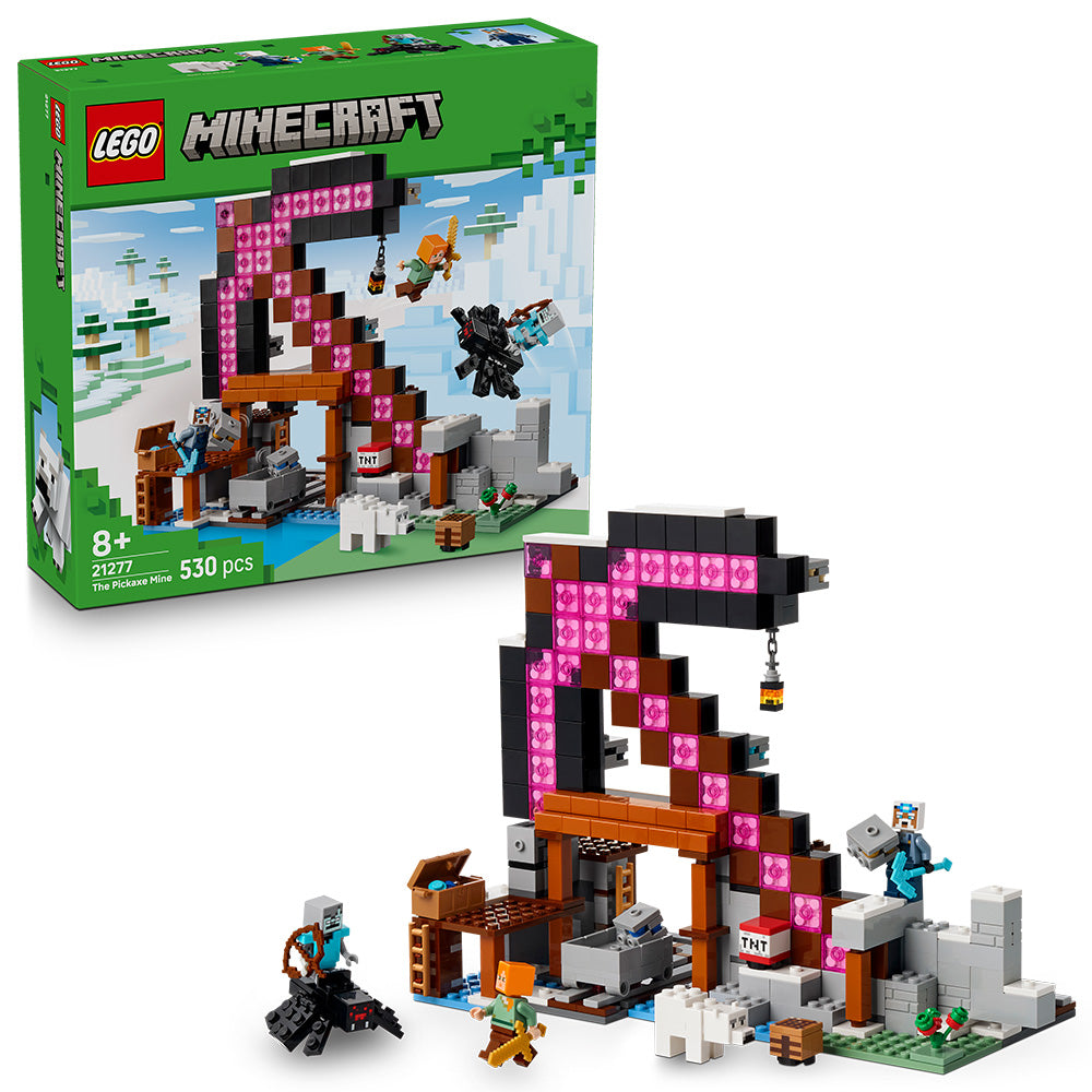 LEGO® Minecraft® The Pickaxe Mine Gamer-Room Decor and Axe Toy 21277