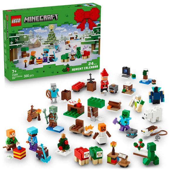 LEGO® Minecraft® Advent Calendar 2025, Christmas Gamer Gifts for Kids 21280