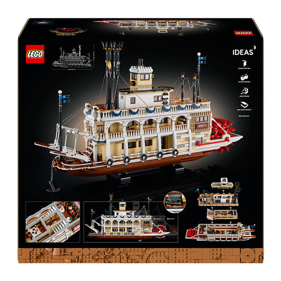 LEGO® Ideas River Steamboat, Nautical Decor for the Home 21356
