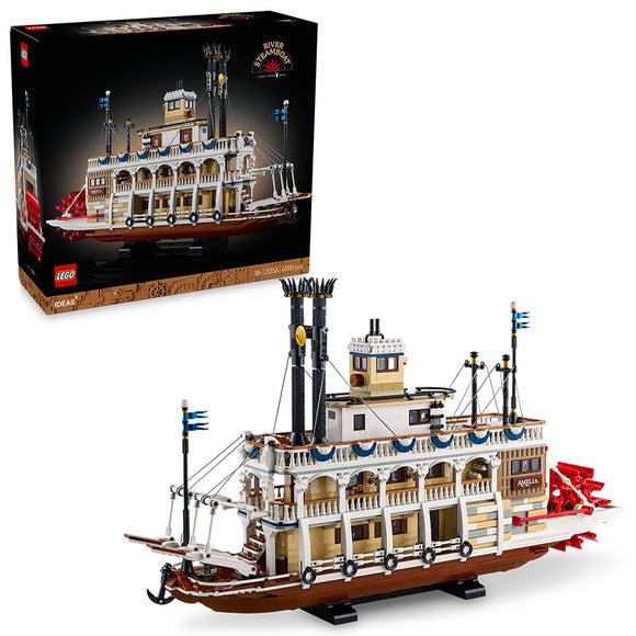 LEGO® Ideas River Steamboat, Nautical Decor for the Home 21356