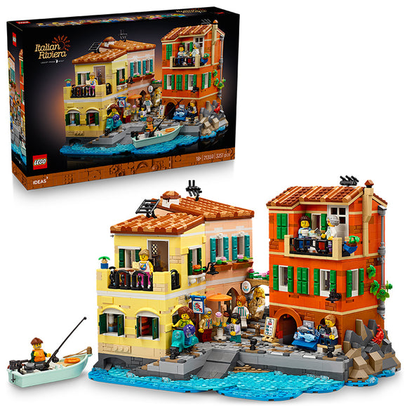 LEGO® Ideas Italian Riviera, Architecture Model Kit for Adults, Gift Idea 21359