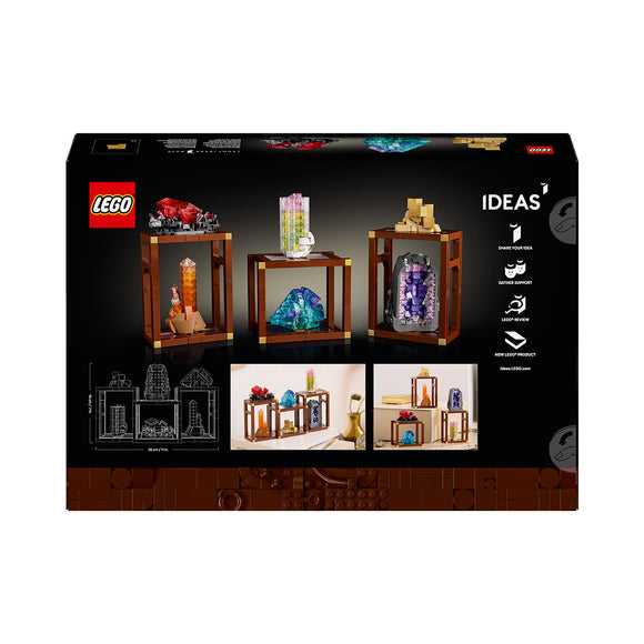 LEGO® Ideas Mineral Collection, Crystal Display Shelves, Living Room Decor 21362