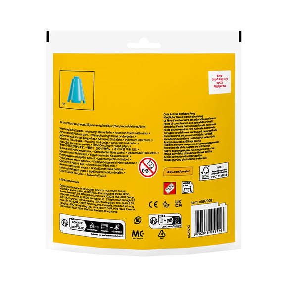 LEGO® CREATOR Cute Animal Birthday Party Recruitment Bag 30715