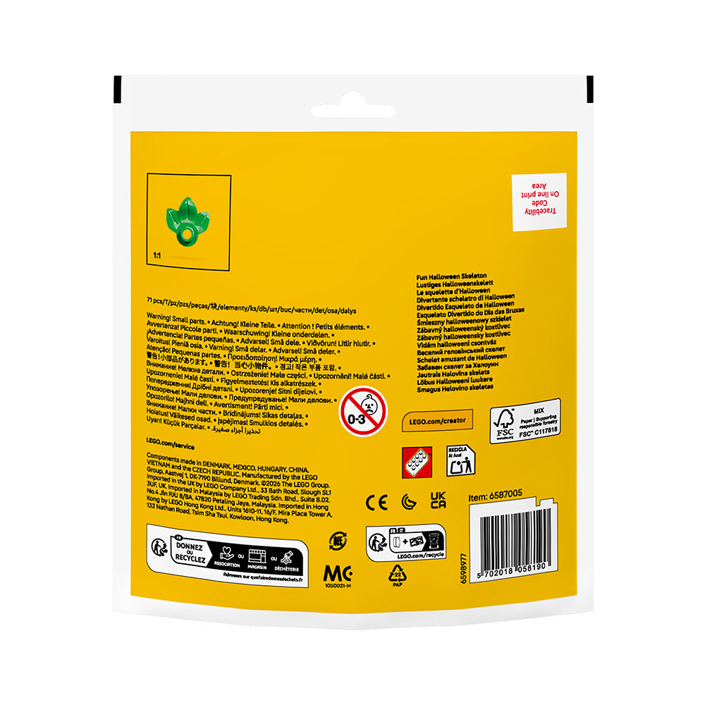 LEGO® CREATOR Fun Halloween Skeleton Recruitment Bag 30717