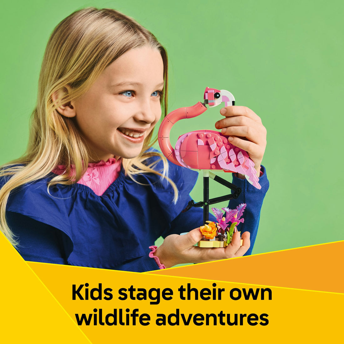 LEGO® Creator 3in1 Wild Animals: Pink Flamingo Animal Toy Playset 31170