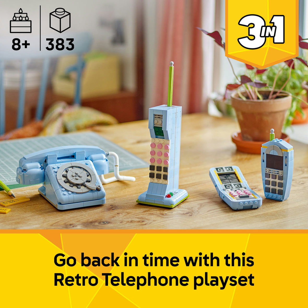 LEGO® Creator 3in1 Retro Telephone Nostalgic and Vintage Toy Phones 31174