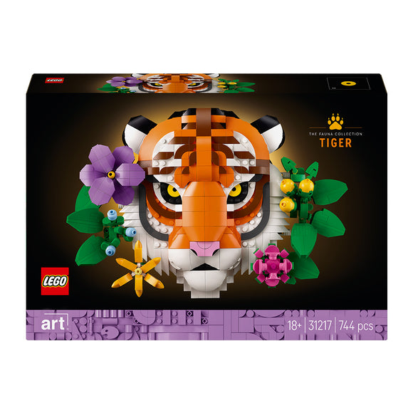 LEGO® Art The Fauna Collection – Tiger, Housewarming Gift for a New Home 31217