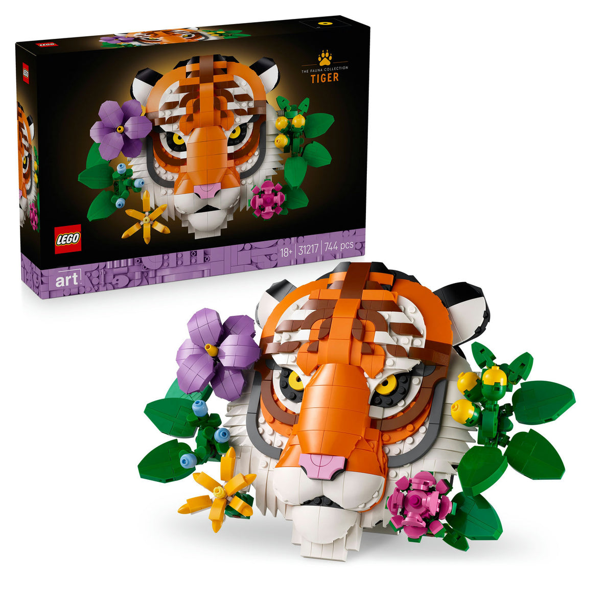 LEGO® Art The Fauna Collection – Tiger, Housewarming Gift for a New Home 31217