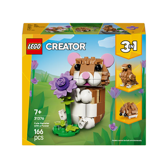 LEGO® Creator 3 in 1 Cute Hamster with a Flower Toy 31376