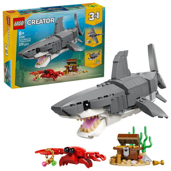 LEGO® Creator Fierce Shark with a Treasure Chest Toy 31381