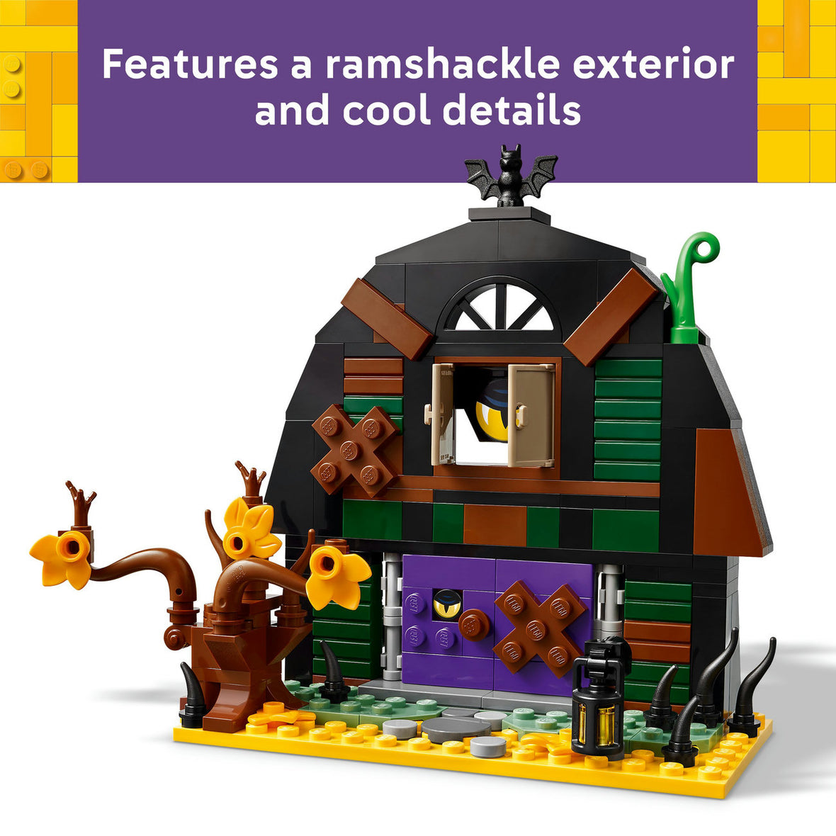 LEGO® Halloween Barn Building Toy with Skeleton Minifigure 40721
