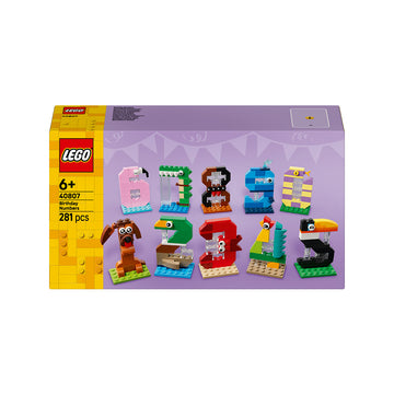 LEGO® Iconic Birthday Numbers Animal Decor 40807