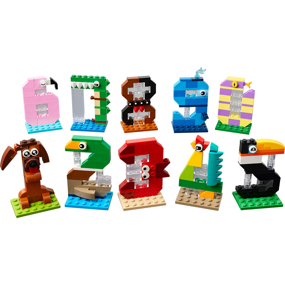 LEGO® Iconic Birthday Numbers Animal Decor 40807