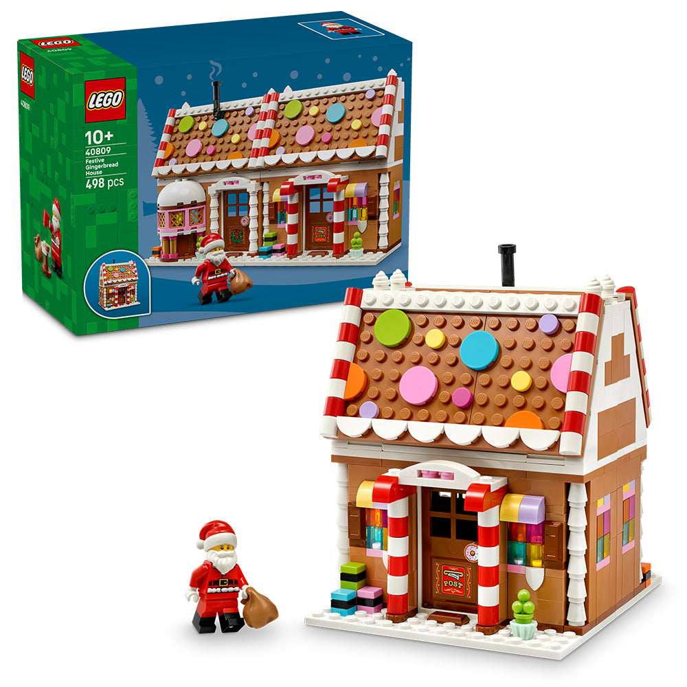 LEGO® Festive Gingerbread House Christmas Toy for Kids 40809