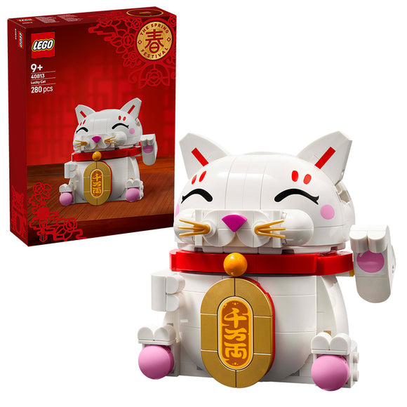 LEGO® Lucky Cat Good Luck Decor Piece Building Kit 40813