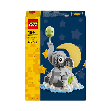 LEGO® Iconic Baby Elephant in the Sky Display Gift for New Parents 40814