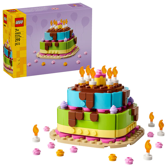 LEGO® Birthday Party Cake with Decorations, Fun Gift Set, Table Decor 40815