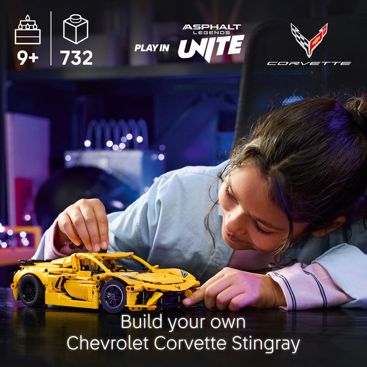 LEGO® Technic™ Chevrolet Corvette Stingray Car Model Kit Vehicle Toy 42205