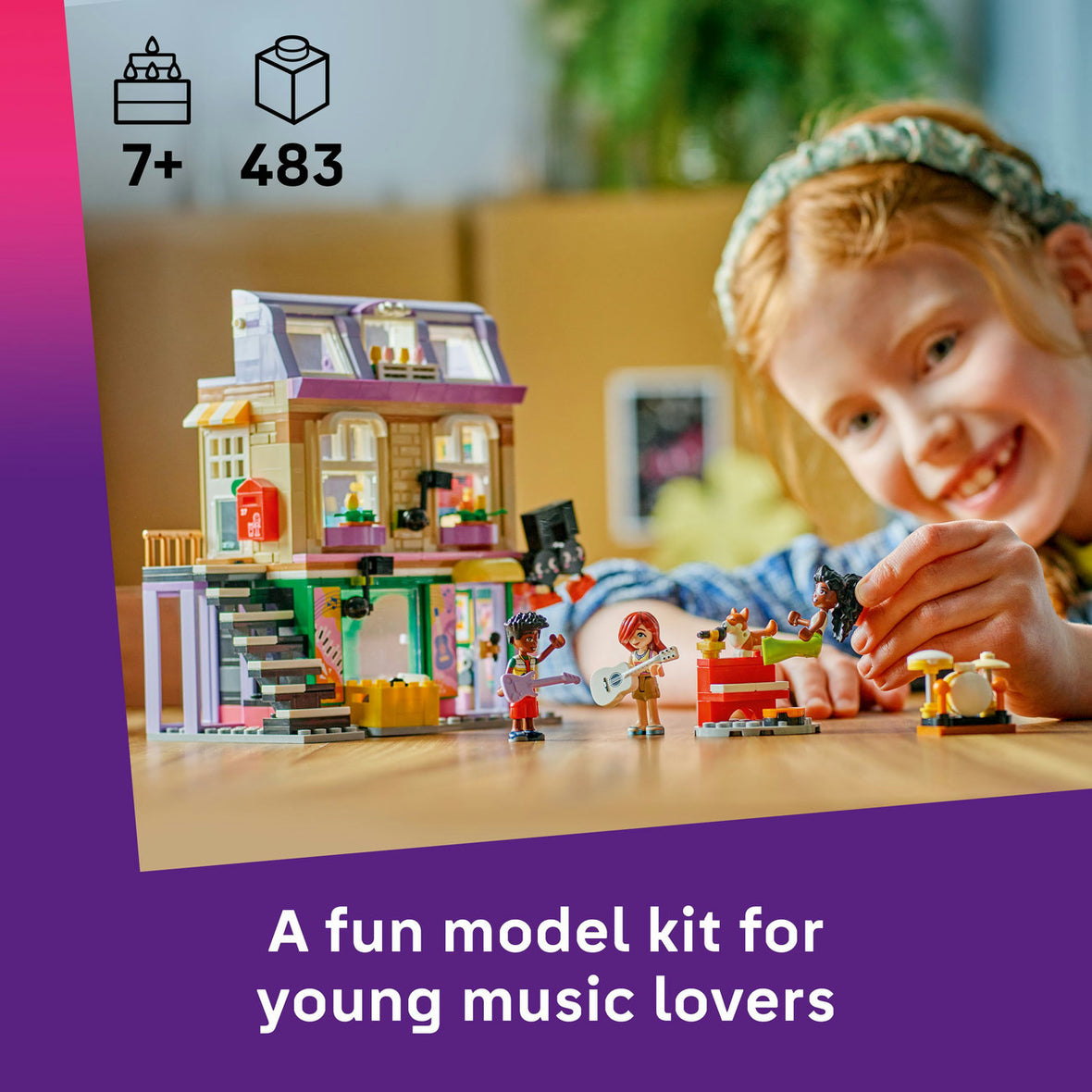 LEGO® Friends Music Shop & Apartment Building Set Pretend-Play Toy 42653