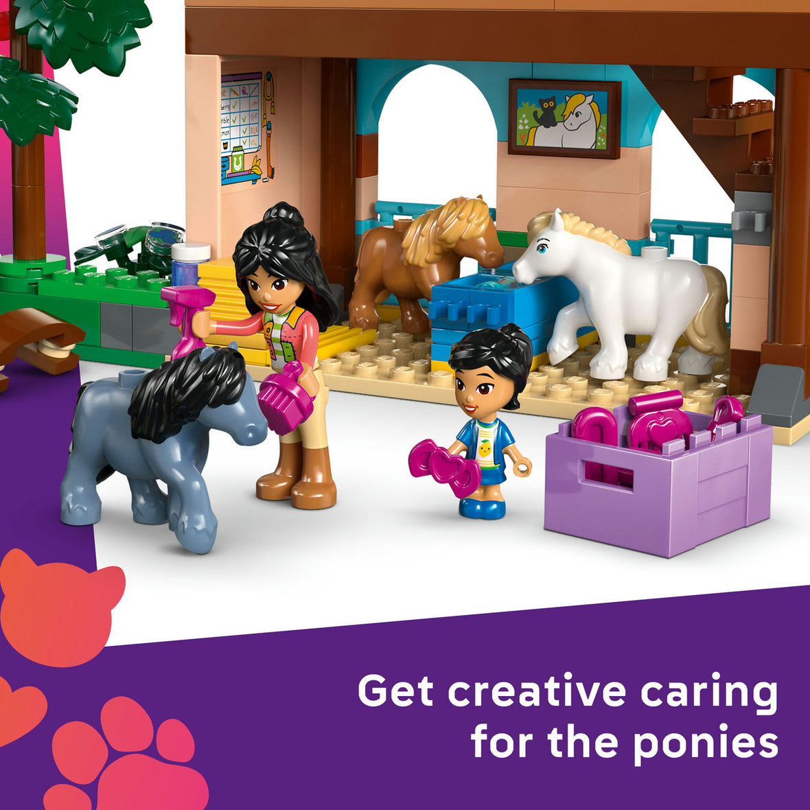 LEGO® Friends Pony Ranch & Stable Building Set, Horse Toy Playset 42654