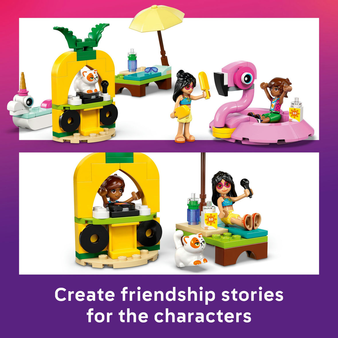 LEGO® Friends Unicorn & Flamingo Pool Party Toy Building Set 42658