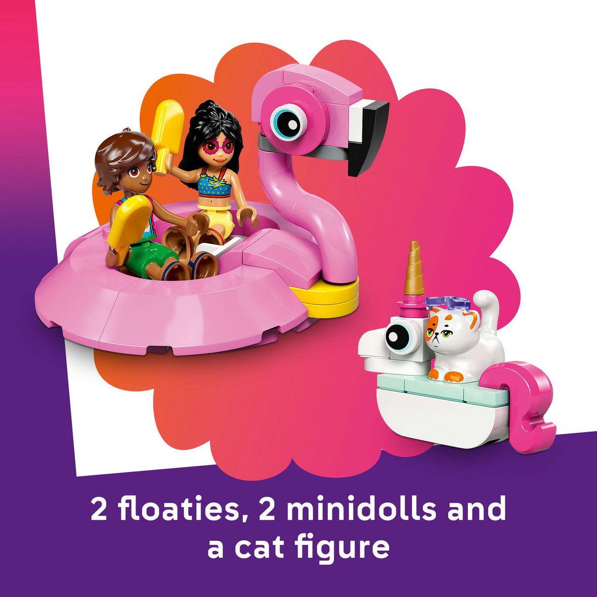 LEGO® Friends Unicorn & Flamingo Pool Party Toy Building Set 42658