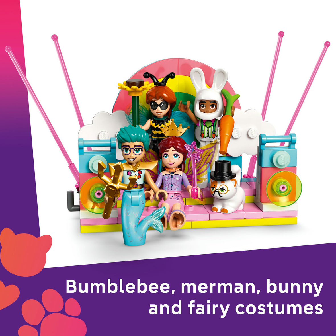 LEGO® Friends Costume Party with Unicorn & Fairy Pretend-Play Building Kit 42661