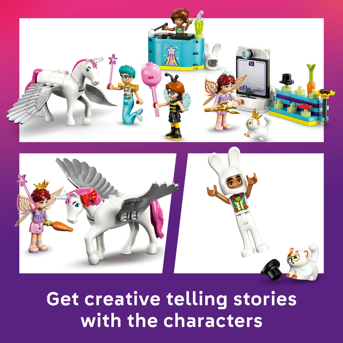 LEGO® Friends Costume Party with Unicorn & Fairy Pretend-Play Building Kit 42661