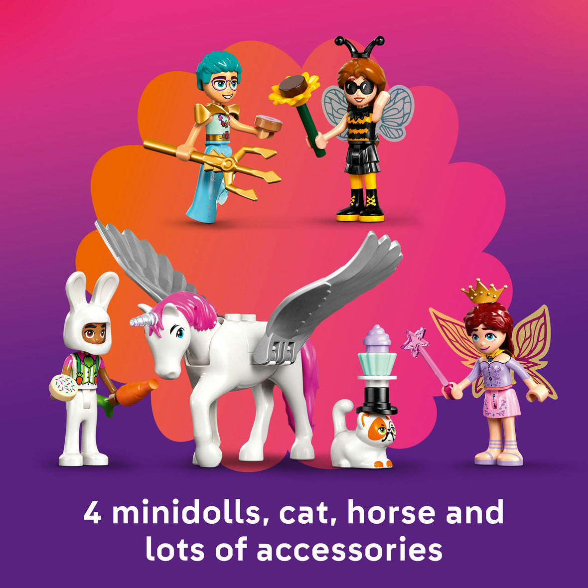 LEGO® Friends Costume Party with Unicorn & Fairy Pretend-Play Building Kit 42661