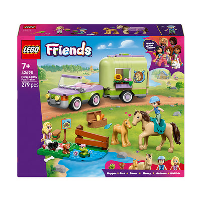 LEGO® Friends Horse & Baby Foal Trailer Building Toy Set 42695