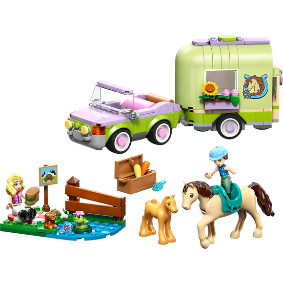 LEGO® Friends Horse & Baby Foal Trailer Building Toy Set 42695